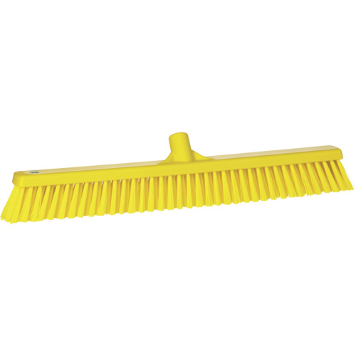 Balai-brosse &agrave; soies combin&eacute;es, Crins Cors&eacute;/Fin, 24", Polyester, Jaune Action Paper