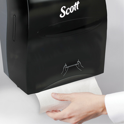 Distributeur d'essuie-mains Essential de Scott, Manuel/Sans contact, 12,63" la x 10,2" p x 16,13" h Action Paper