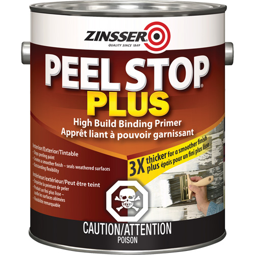 Peel Stop&reg; Plus High Build Binding Primer, 3.78 L, Gallon, White Action Paper