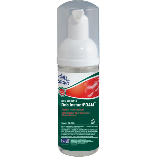 InstantFoam&reg; Hand Sanitizer, 47 ml, Pump Bottle, 70% Alcohol Action Paper