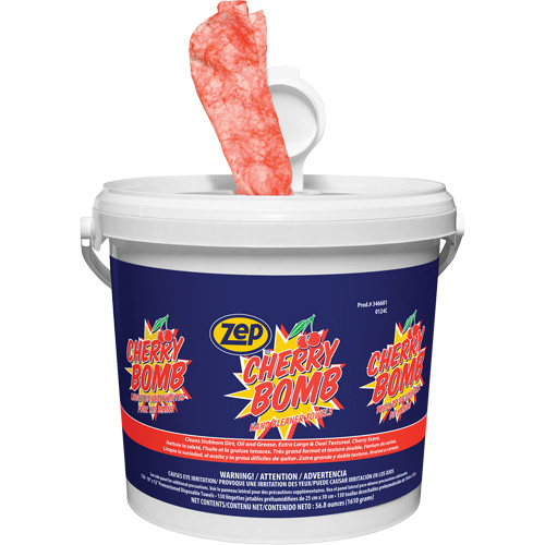 Lingettes nettoyantes surpuissantes pour les mains Cherry Bomb Action Paper