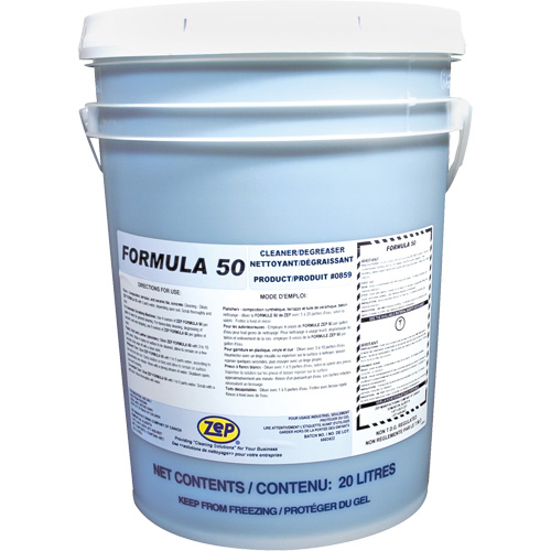 Formula 50 Heavy-Duty Alkaline Cleaner, 20 L, Pail Action Paper