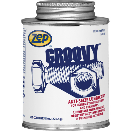 Groovy Lubricant & Anti-Seize, 8 oz., Brush Top Can, 2100°F (1100°C) Max. Temp Action Paper