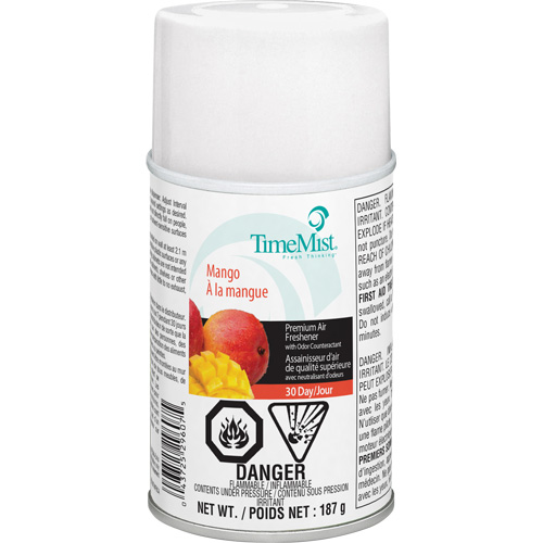 TimeMist&reg; Industrial Strength Air Freshener, Mango, Aerosol Can/Cartridge Action Paper