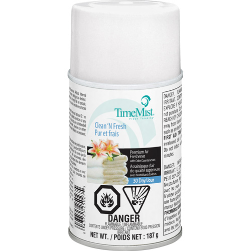 TimeMist&reg; Industrial Strength Air Freshener, Clean & Fresh, Aerosol Can/Cartridge Action Paper