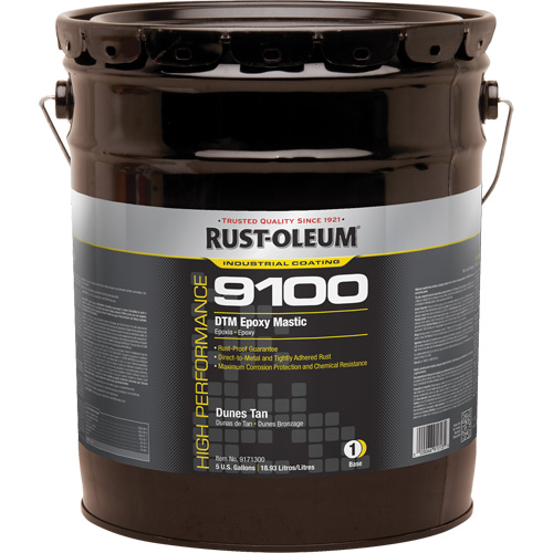 9100 System DTM Epoxy Mastic Base, Dunes Tan, 5 gal., Pail Action Paper