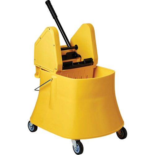 Champ Bucket & Wringer Combo, Down Press, 7.5 US Gal. (30 Quarts), Yellow Action Paper