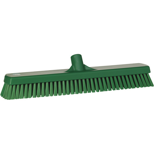 Deck & Wall Scrub Brush, Stiff Bristles, 19", Polyester, Green Action Paper