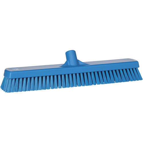 Brosse &agrave; r&eacute;curer pour planchers et murs, Crins Ferme, 19", Polyester, Bleu Action Paper