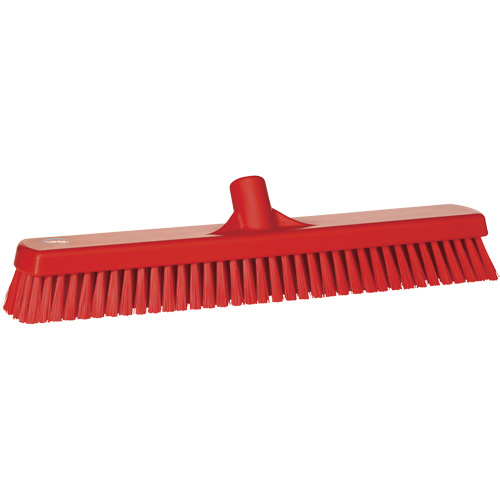 Deck & Wall Scrub Brush, Stiff Bristles, 19", Polyester, Red Action Paper