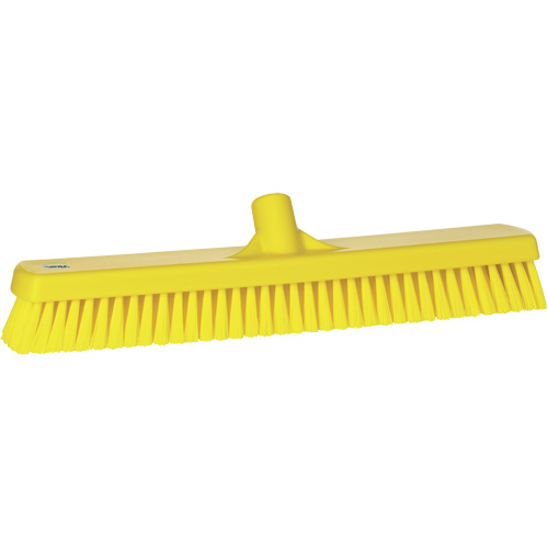 Deck & Wall Scrub Brush, Stiff Bristles, 19", Polyester, Yellow Action Paper