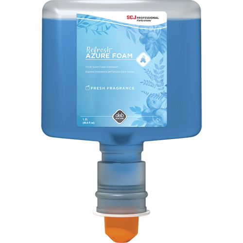 Savon &agrave; mains Refresh Azure, Mousse, 1,2 L, Parfum&eacute; Action Paper