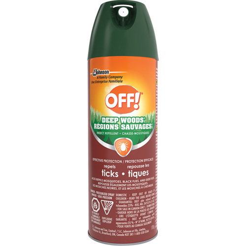 OFF! Deep Woods&reg; Tick Repellent, 25% DEET, Aerosol, 170 g Action Paper