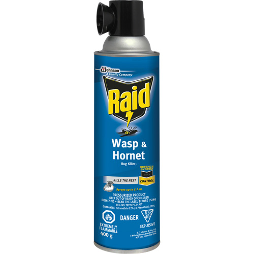 Insecticide contre les gu&ecirc;pes et les frelons Raid, 400 g, &agrave; base de solvant Action Paper