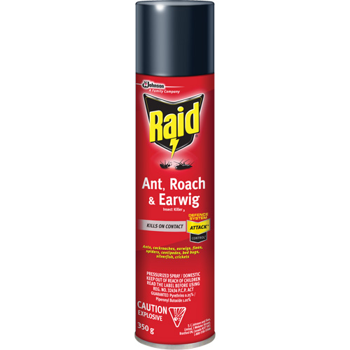 Raid&reg; Ant, Roach & Earwig Insect Killer, 350 g, Solvent Base Action Paper
