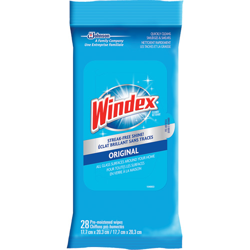 Lingettes nettoyantes pour verre et surfaces de Windex, Sachets Action Paper