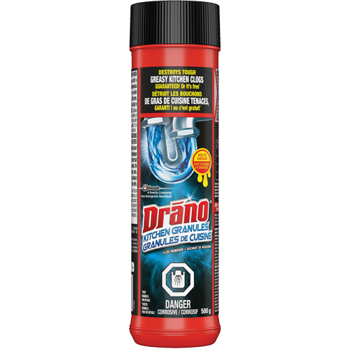 Drano&reg; Kitchen Drain Cleaning Granules Action Paper