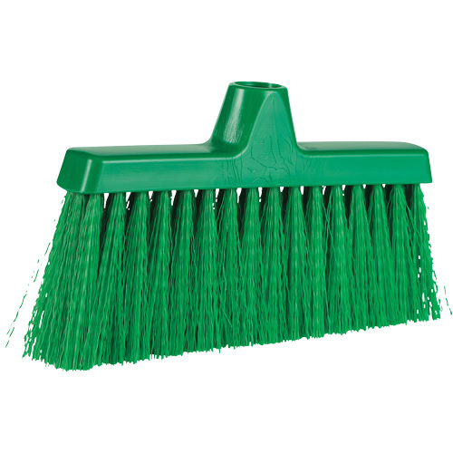 ColorCore Angle Head Broom, Medium Bristles, 10", Polypropylene, Green Action Paper