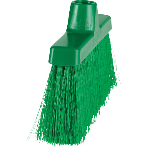 ColorCore Angle Head Broom, Medium Bristles, 10", Polypropylene, Green Action Paper
