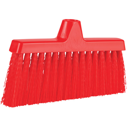 ColorCore Angle Head Broom, Medium Bristles, 10", Polypropylene, Red Action Paper