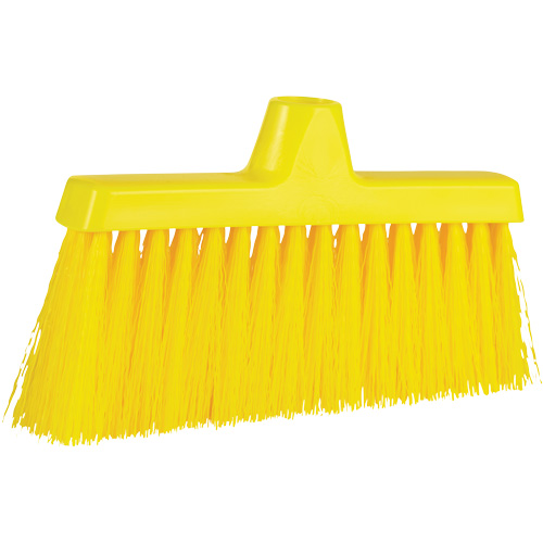 ColorCore Angle Head Broom, Medium Bristles, 10", Polypropylene, Yellow Action Paper