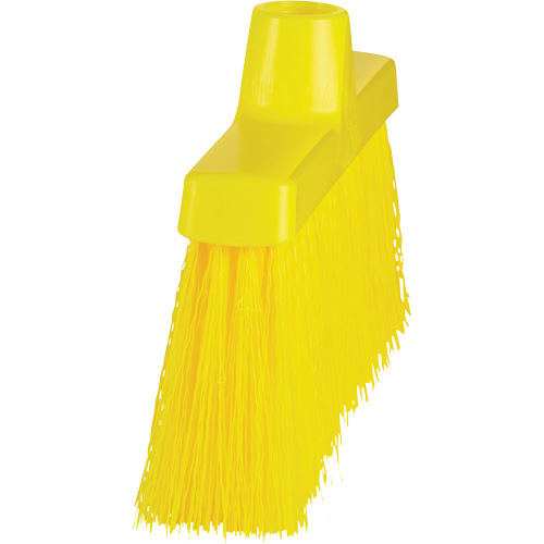 ColorCore Angle Head Broom, Medium Bristles, 10", Polypropylene, Yellow Action Paper