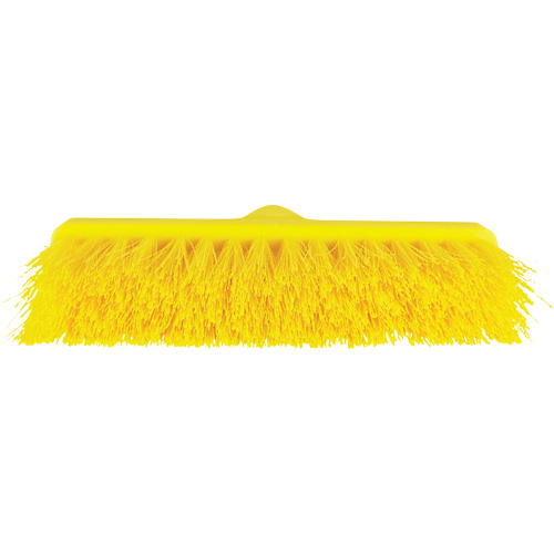 ColorCore Angle Head Broom, Medium Bristles, 10", Polypropylene, Yellow Action Paper