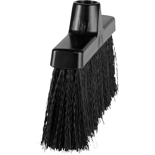 ColorCore Angle Head Broom, Medium Bristles, 10", Polypropylene, Black Action Paper