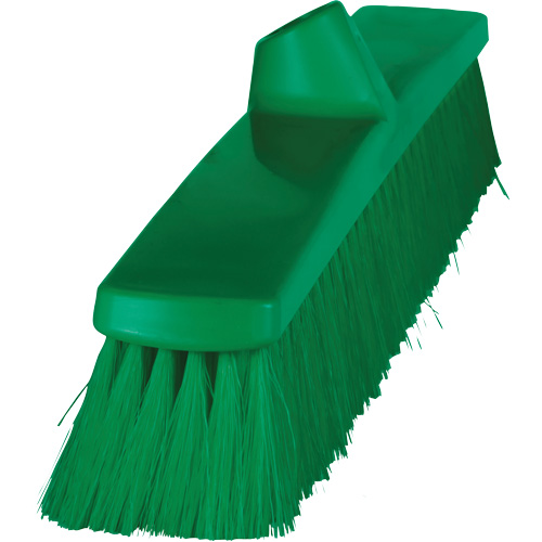 ColorCore Push Broom, Fine Bristles, 24", Polypropylene, Green Action Paper