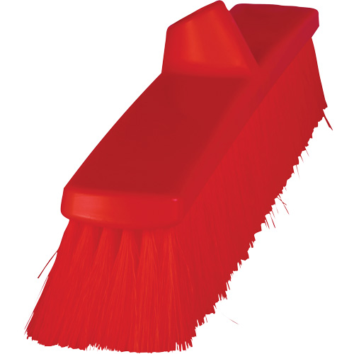 ColorCore Push Broom, Fine Bristles, 24", Polypropylene, Red Action Paper