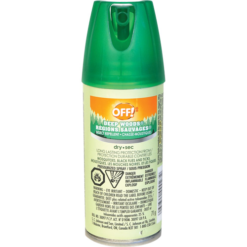 OFF! Deep Woods&reg; Insect Repellent, 25% DEET, Spray, 100 ml Action Paper