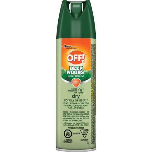 OFF! Deep Woods&reg; Insect Repellent, 25% DEET, Aerosol, 113 g Action Paper