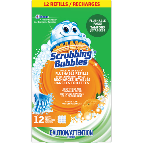 Scrubbing Bubbles&reg; Fresh Brush&reg; Toilet Brush Flushable Refills, Refill Action Paper