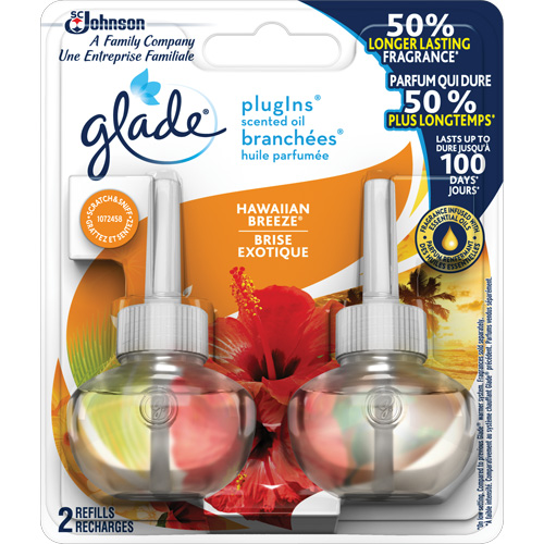 Glade&reg; PlugIns&reg; Scented Oil Refills, Hawaiian Breeze&reg;, Cartridge Action Paper