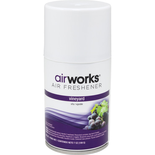 AirWorks&reg; Metered Air Fresheners, Vineyard, Aerosol Can Action Paper