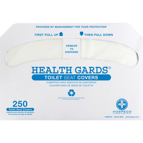 Health Gards&reg; Half-Fold Toilet Seat Covers Action Paper
