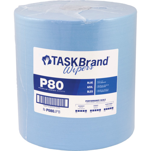 Chiffons de premi&egrave;re qualit&eacute; P80 TaskBrand, Robuste, 13" lo x 12" la Action Paper