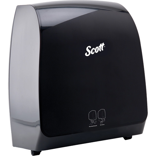 Distributeur de serviettes en rouleaux durs Scott Pro, &eacute;lectronique/Sans contact, 12,66" la x 9,18" p x 16,44" h Action Paper