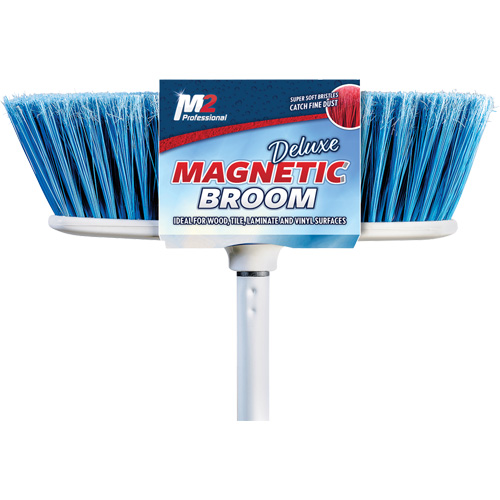 Flat Magnetic Indoor Broom with Handle, 48" Long Action Paper