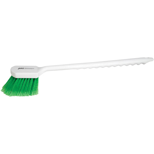 Brosse &agrave; recoins &agrave; manche long, 20" l, Soies PVC, Vert Action Paper