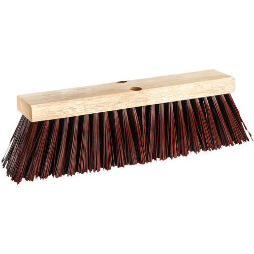 Street Push Broom, 14", X-Coarse, Polypropylene Bristles Action Paper