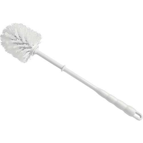 Bowl Brush, 15-1/2" L, Polypropylene Bristles, Red/White Action Paper