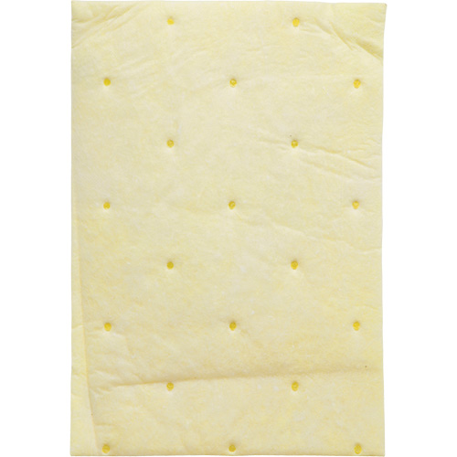 High Capacity Chemical Sorbent Pad, Hazmat, 14.5" x 9.25", 26.3 gal Absorbancy Action Paper