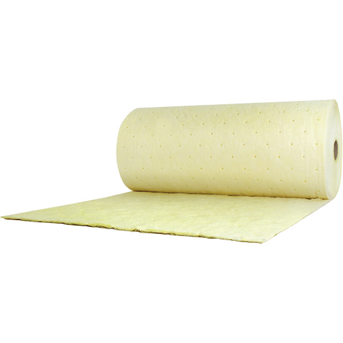 Chemical Sorbent Roll, Heavyweight, 150' L x 38" W, 89.4 gal Absorbancy Action Paper