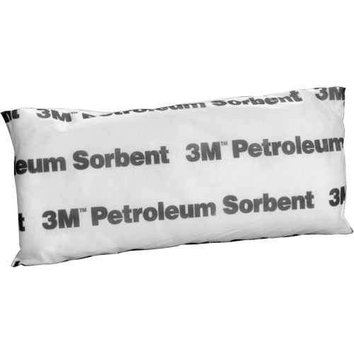 Petroleum Sorbent Mini-Pillow, Oil Only, 15" L x 7" W, 12.7 gal Absorbency/Pkg. Action Paper