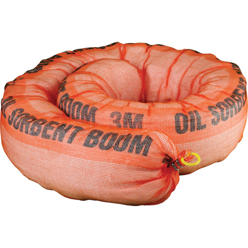 Petroleum Sorbent Boom, Oil Only, 1.5' L x 10" W, 69.3 gal Absorbancy Action Paper