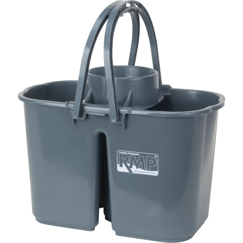 Mop Pail & Wringer, Strainer, 3.75 US Gal.(15 Quart), Grey Action Paper