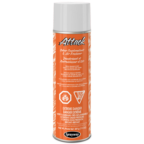 Air Freshener, Attack Orange, Aerosol Can Action Paper