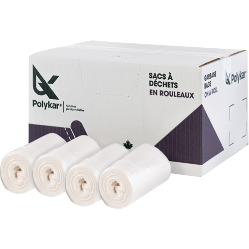 Sacs &agrave; d&eacute;chets de haute densit&eacute;, Utilitaire, 28" la x 30" lo, 13 microns, Givr&eacute;, Capacit&eacute; 88 L (20 gal.) Action Paper