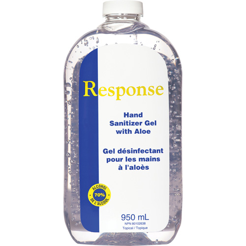 Response&reg; Hand Sanitizer Gel with Aloe, 950 ml, Refill, 70% Alcohol Action Paper
